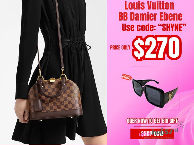 Louis Vuitton Alma BB Damier Ebene - 23.5x17.5x11.5cm - 1