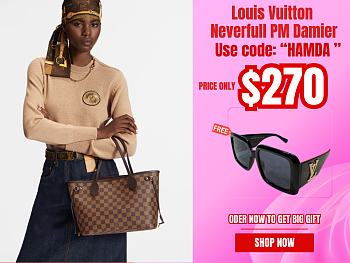 Louis Vuitton Neverfull PMDamier Ebene Brown - 29 x 21 x 12cm