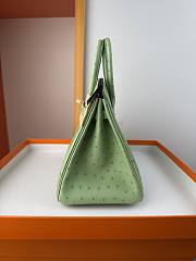 Hermes Birkin Bag Green Ostrich Gold 25cm - 5