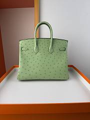 Hermes Birkin Bag Green Ostrich Gold 25cm - 4