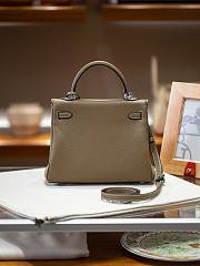 Hermes Kelly 25 Togo Taupe Silver 25cm - 3