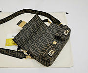Fendi Baguette Multipocket Bag Brown 27cm - 5