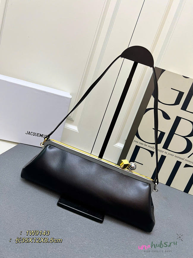 Jacquemus La Pochette Salon Clutch Bag Black 35x12x8.5cm - 1