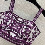 DG Printed gathered cotton-poplin mini skirt - 4