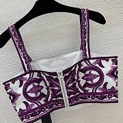 DG Printed gathered cotton-poplin mini skirt - 2