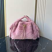 Chanel 25 Handbag Pink Fur 30x26x14cm - 1