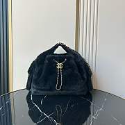 Chanel 25 Handbag Black Fur 30x26x14cm - 1