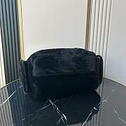 Chanel 25 Handbag Black Fur 30x26x14cm - 5