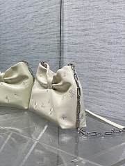 Dior Small Bow Bag White Clover Embroidered 26x16x10cm - 2