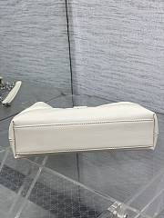 Dior Small Bow Bag White Lambskin Silver 26x16x10cm - 4