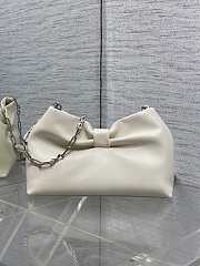 Dior Small Bow Bag White Lambskin Silver 26x16x10cm - 2