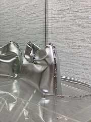 Dior Small Bow Bag Lambskin Silver 26x16x10cm - 4