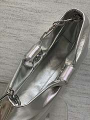 Dior Small Bow Bag Lambskin Silver 26x16x10cm - 3