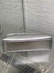 Dior Small Bow Bag Lambskin Silver 26x16x10cm - 5