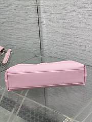 Dior Small Bow Bag Pink Lambskin Silver 26x16x10cm - 5