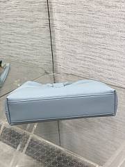 Dior Small Bow Bag Blue Lambskin Silver 26x16x10cm - 5