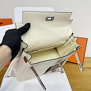Hermes kelly Colrmatic Swift Silver White 25cm - 3