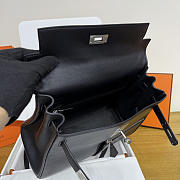 Hermes kelly Colrmatic Swift Silver Black 25cm - 2