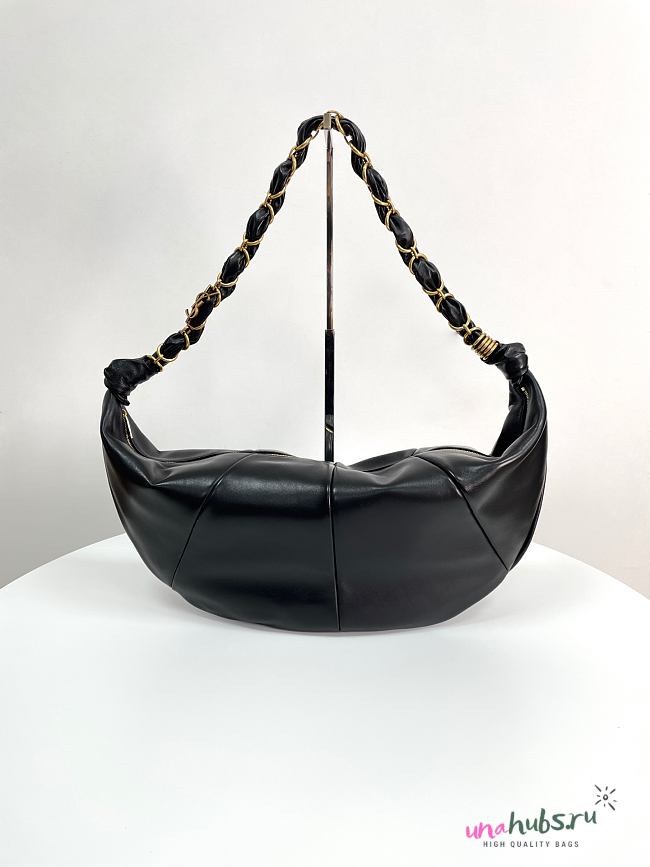 YSL Amalia embellished leather shoulder bag 23-62x28x4cm  - 1