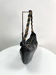 YSL Amalia embellished leather shoulder bag 23-62x28x4cm  - 4