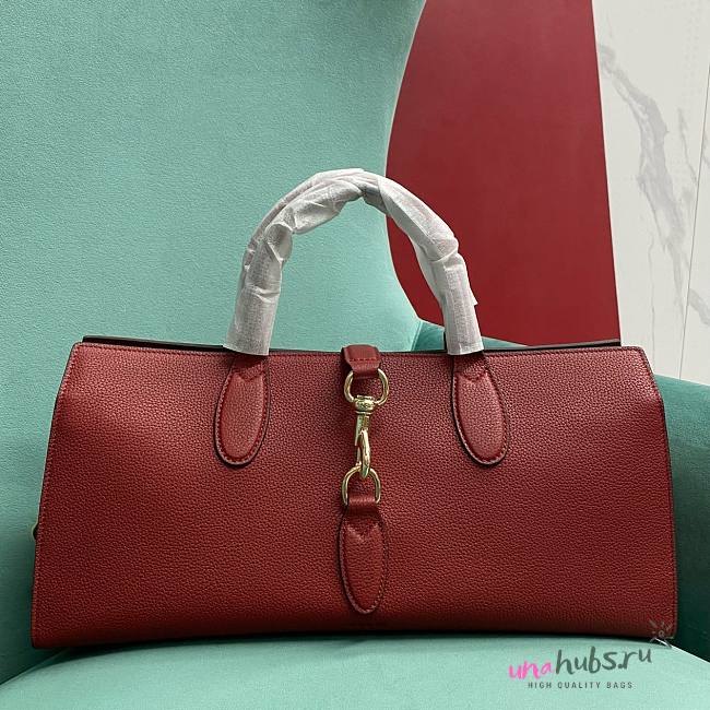 Gucci Medium Tote Hook Closure Red 40x19.5x12cm - 1