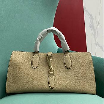 Gucci Medium Tote Hook Closure Beige 40x19.5x12cm