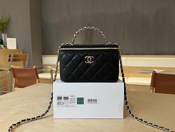 Chanel Vanity Top Handle Black Caviar 17cm
