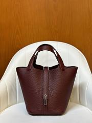 Hermes Picotin 18 Burgundy Silver 18cm - 1