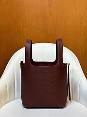 Hermes Picotin 18 Burgundy Silver 18cm - 4