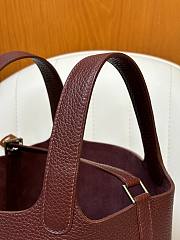 Hermes Picotin 18 Burgundy Silver 18cm - 3