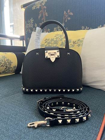Valentino Garavani Small Rockstud Tote Black Bag 21x15x10cm