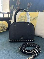 Valentino Garavani Small Rockstud Tote Black Bag 21x15x10cm - 4