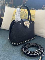 Valentino Garavani Small Rockstud Tote Black Bag 21x15x10cm - 5
