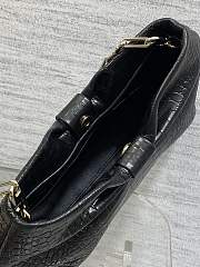 Dior Small Bow Bag Black Crocodile 26x16x10cm - 3