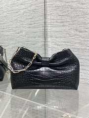 Dior Small Bow Bag Black Crocodile 26x16x10cm - 2