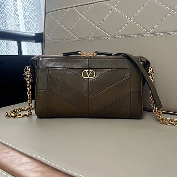 Valentino Garavani Small Panthea Shoulder Bag in Tundra 24x14x6cm