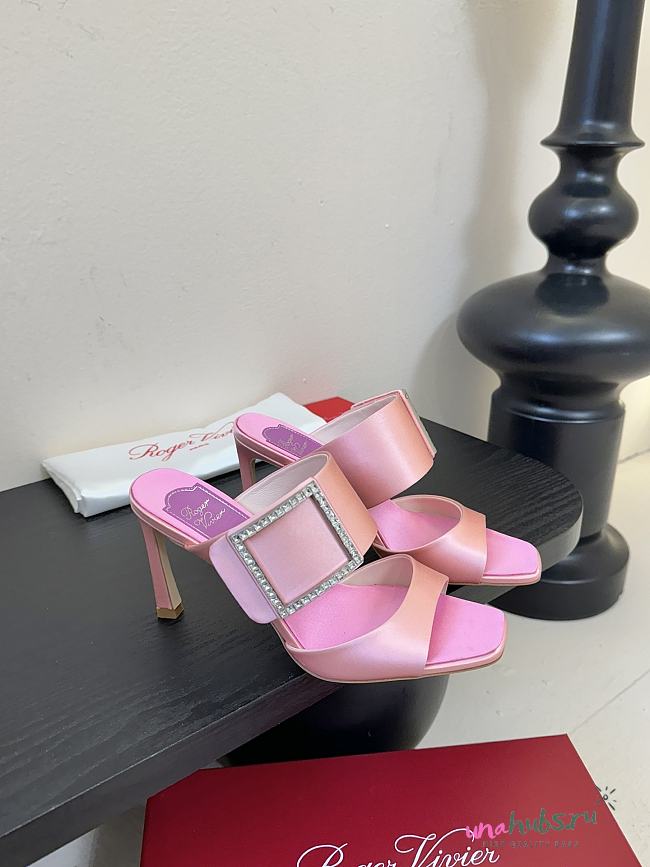 Roger Vivier Trompette Mules in satin 8.5cm - 1