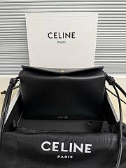 Celine Trio Flap Smooth Lambskin Black 22.5x13x2.5cm - 1