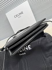 Celine Trio Flap Smooth Lambskin Black 22.5x13x2.5cm - 5