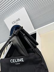 Celine Trio Flap Smooth Lambskin Black 22.5x13x2.5cm - 2