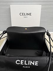 Celine Trio Flap Smooth Lambskin Black 22.5x13x2.5cm - 3