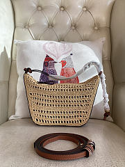Loewe Hammock Mini raffia shoulder bag 28x17x10cm - 1