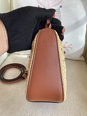 Loewe Hammock Mini raffia shoulder bag 28x17x10cm - 4