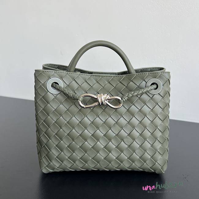 Bottega Veneta Small Andiamo Green Silver 25x22x10.5cm - 1