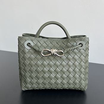Bottega Veneta Small Andiamo Green Silver 25x22x10.5cm