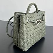 Bottega Veneta Small Andiamo Green Silver 25x22x10.5cm - 2