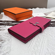 Hermes Wallet Fuchsia Silver 17.5x9cm - 4