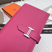 Hermes Wallet Fuchsia Silver 17.5x9cm - 3