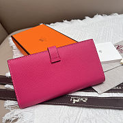 Hermes Wallet Fuchsia Silver 17.5x9cm - 2