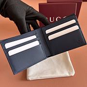 Gucci bi-fold wallet with print in dark blue 11x9cm - 5